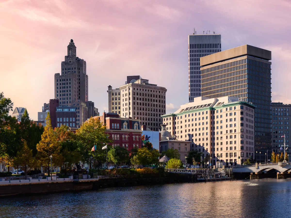 The Providence skyline and riverfront