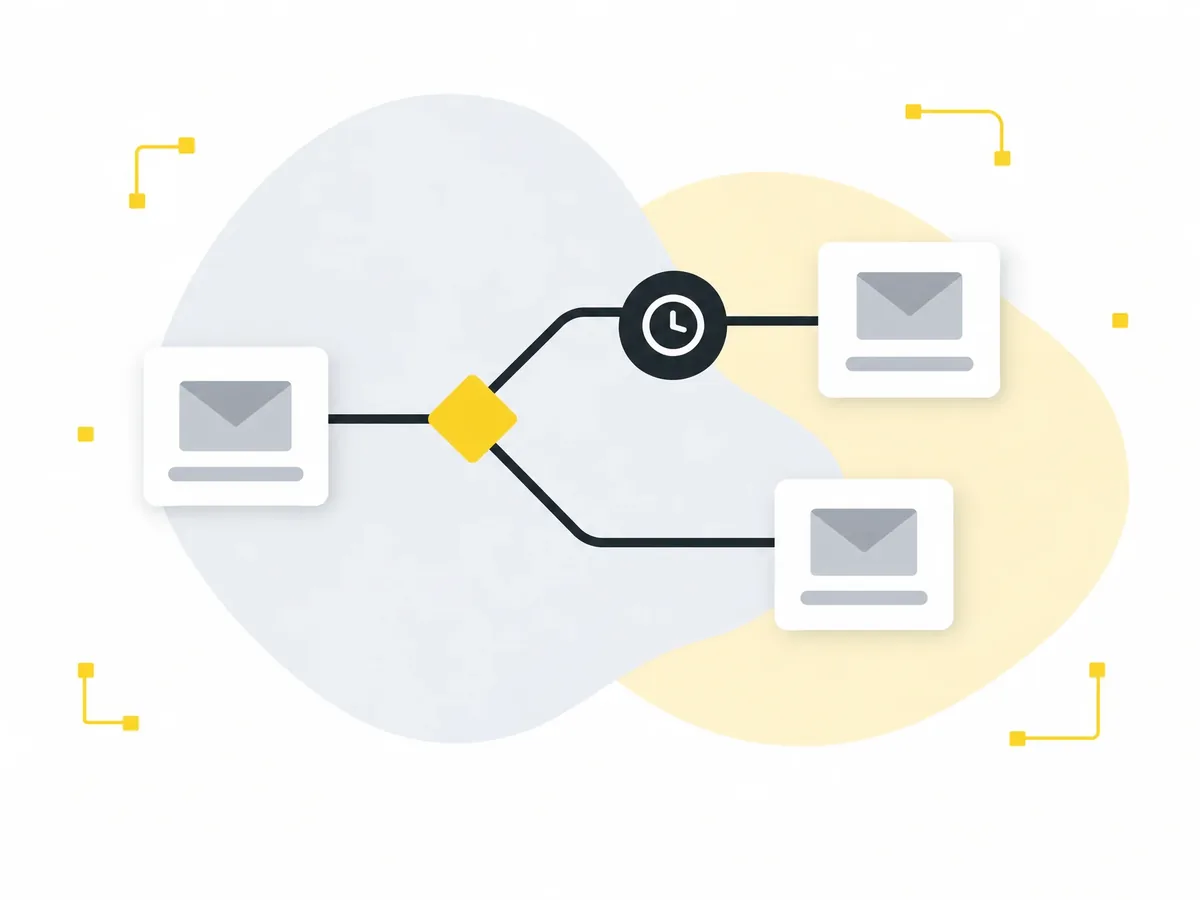 Email marketing automation flow.
