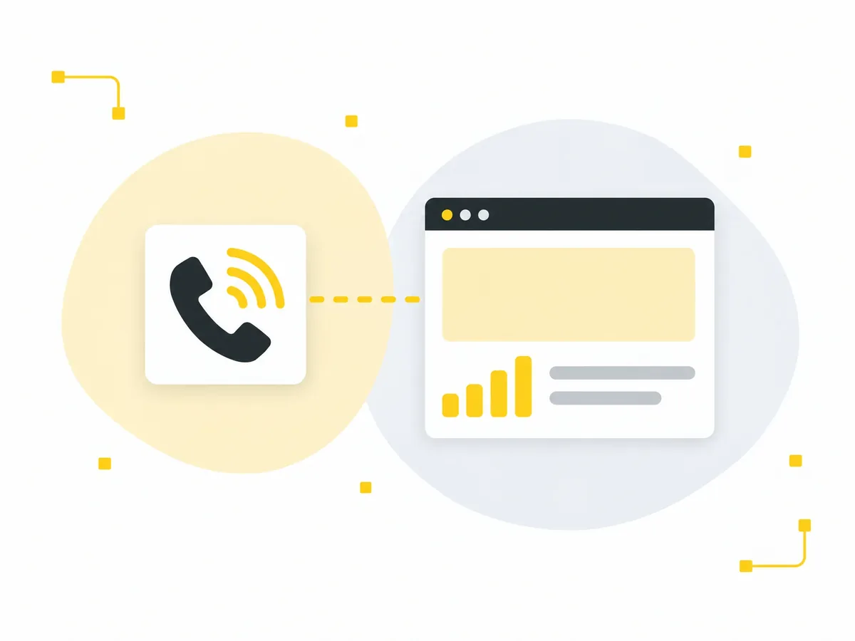 Call tracking feeding a conversion report.