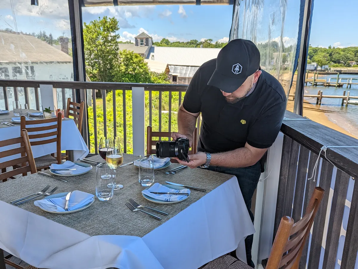 On location photography at a Rhode Island restaurant
