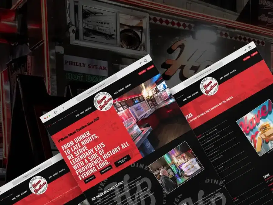 Haven Brothers Diner website designed by Black Door Creative