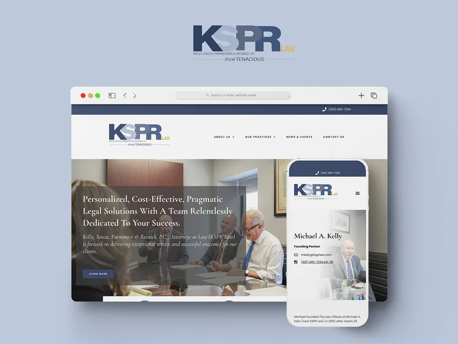 KSPR Law website designed by Black Door Creative