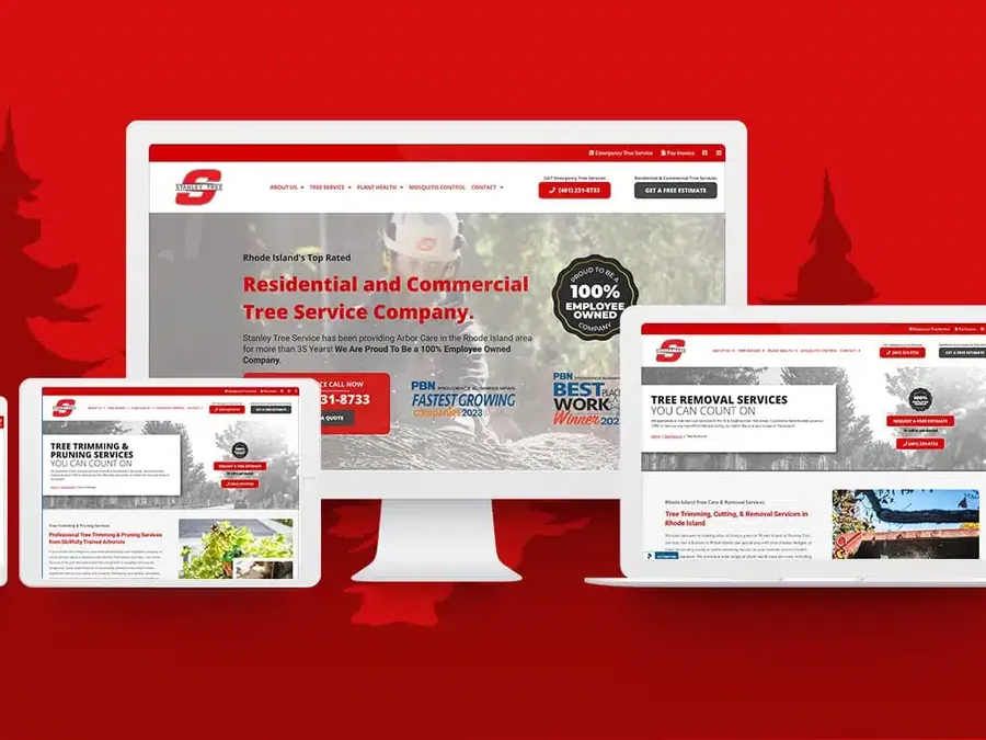 Stanley Tree Service website designed by Black Door Creative