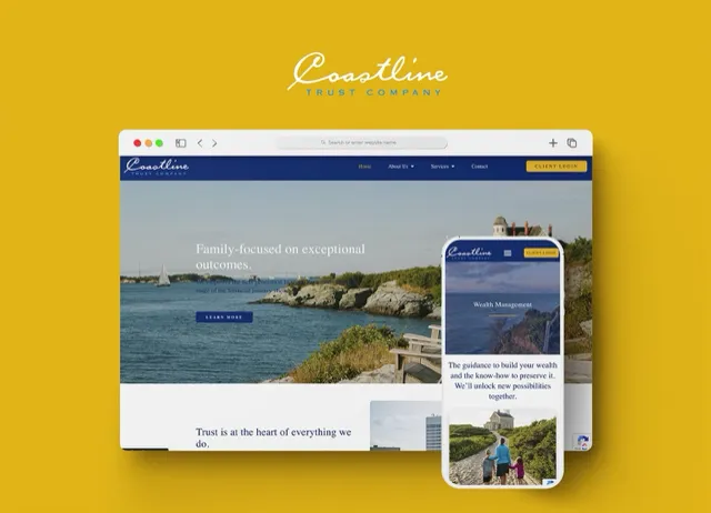 Coastline Trust Company: Website redesign for a trust and financial services company