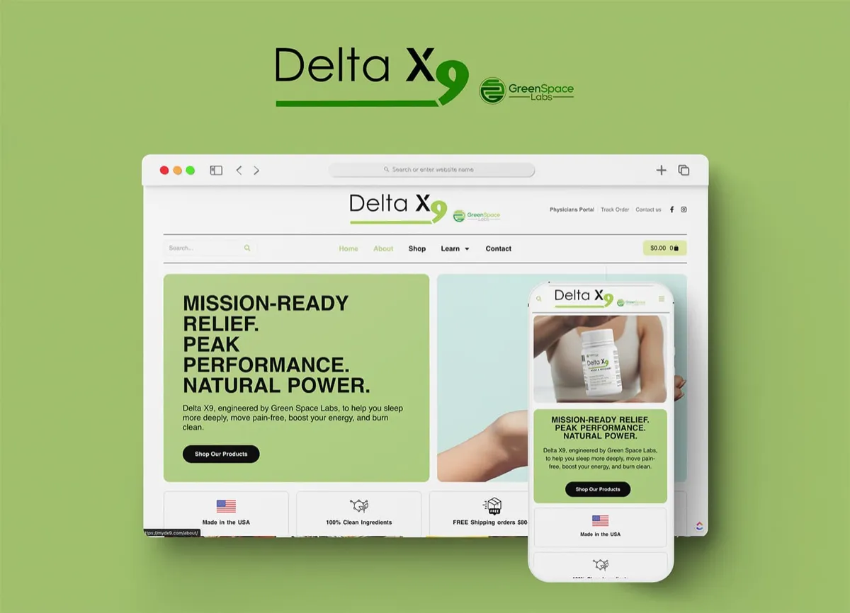 Delta X9: Ecommerce website design and product marketing