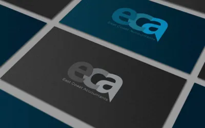 East Coast Accounting: Logo and business card design for an accounting firm