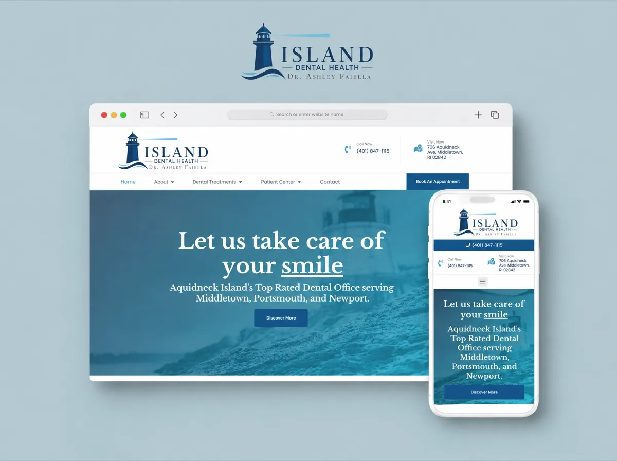Island Dental Health: Dental practice website design