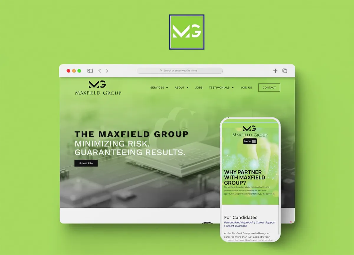 Maxfield Group: IT staffing website design and LinkedIn marketing