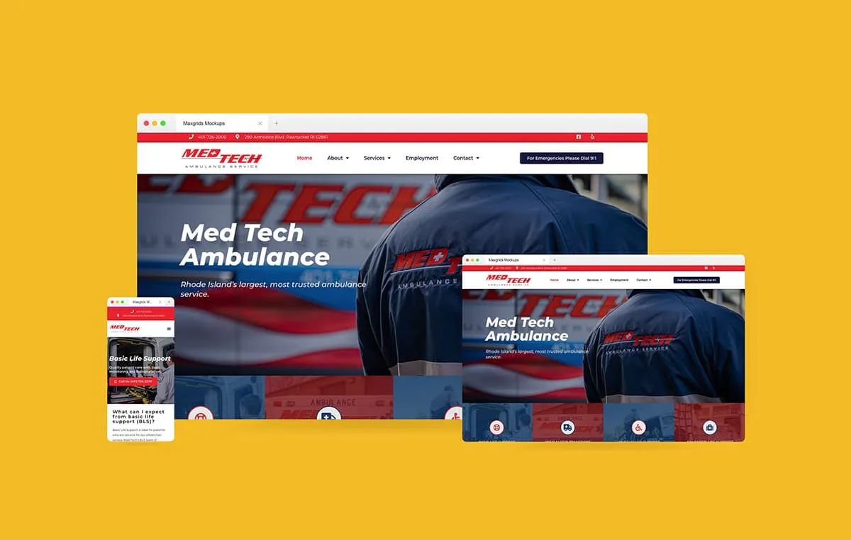 MedTech Ambulance: Ambulance service website design