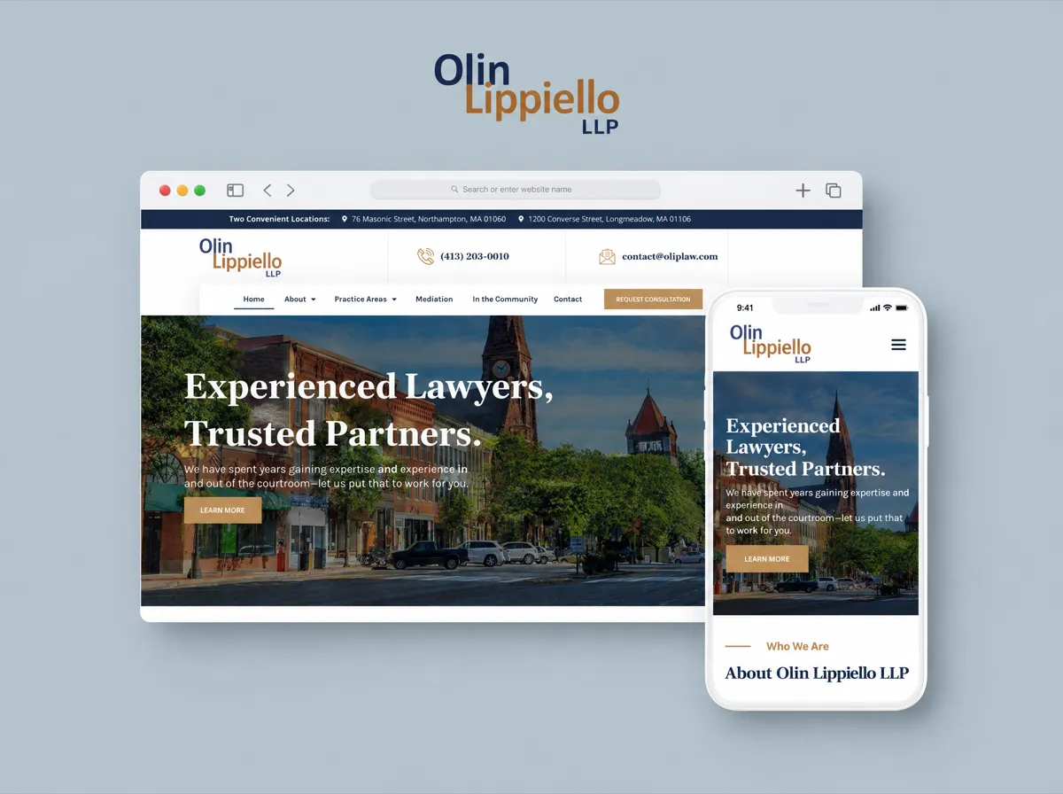 Olin Lippiello LLP: Website design and ongoing maintenance for a law firm