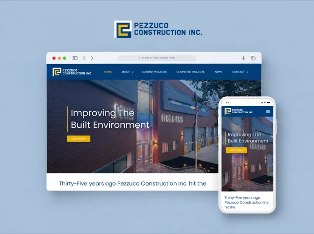 Pezzuco Construction: Website design and ongoing maintenance for a construction company