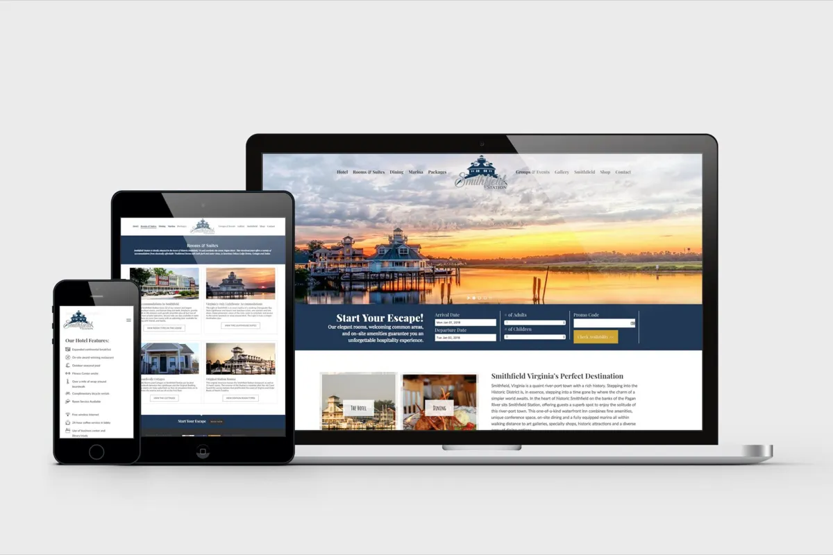 Smithfield Station: Restaurant website design