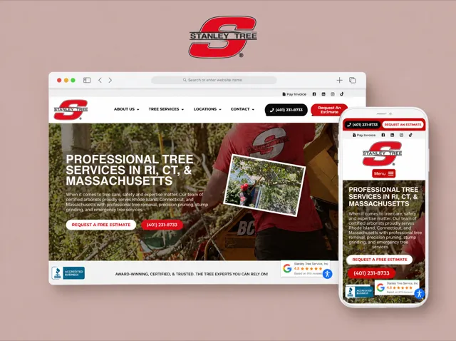 Stanley Tree Company: Tree company web design and marketing