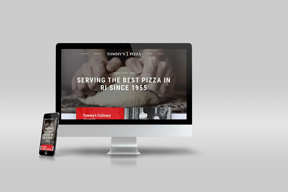 Tommy's Pizza RI: Pizza restaurant website design