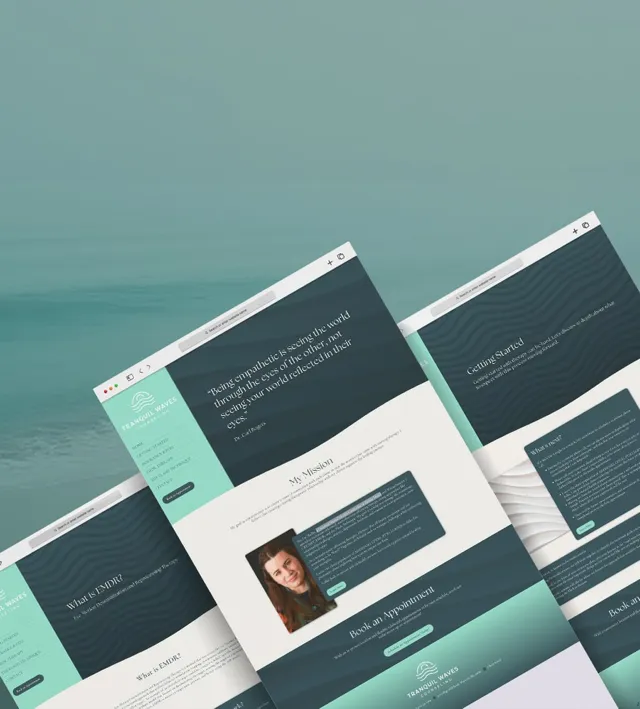 Tranquil Waves Counseling: Modern mobile friendly website for a counseling practice
