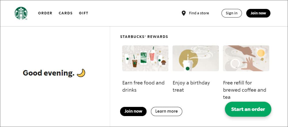 Starbucks Progressive Web App